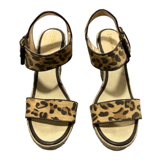 Relativity Espadrille Leopard Print Wedge Chunky Heel Y2K Sandals Size 8.5 Boho - Picture 2 of 10